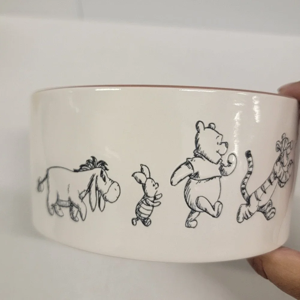 Rae Dunn Disney Winnie the Pooh Pet Bowl Feeling 11 O'clockish Ceramic Dog Dish